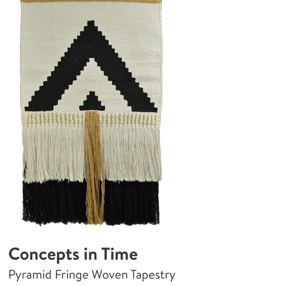 🌾 Concepts in Time Pyramid Fringe Woven Tapestry 🌾 - Picture 6 of 7